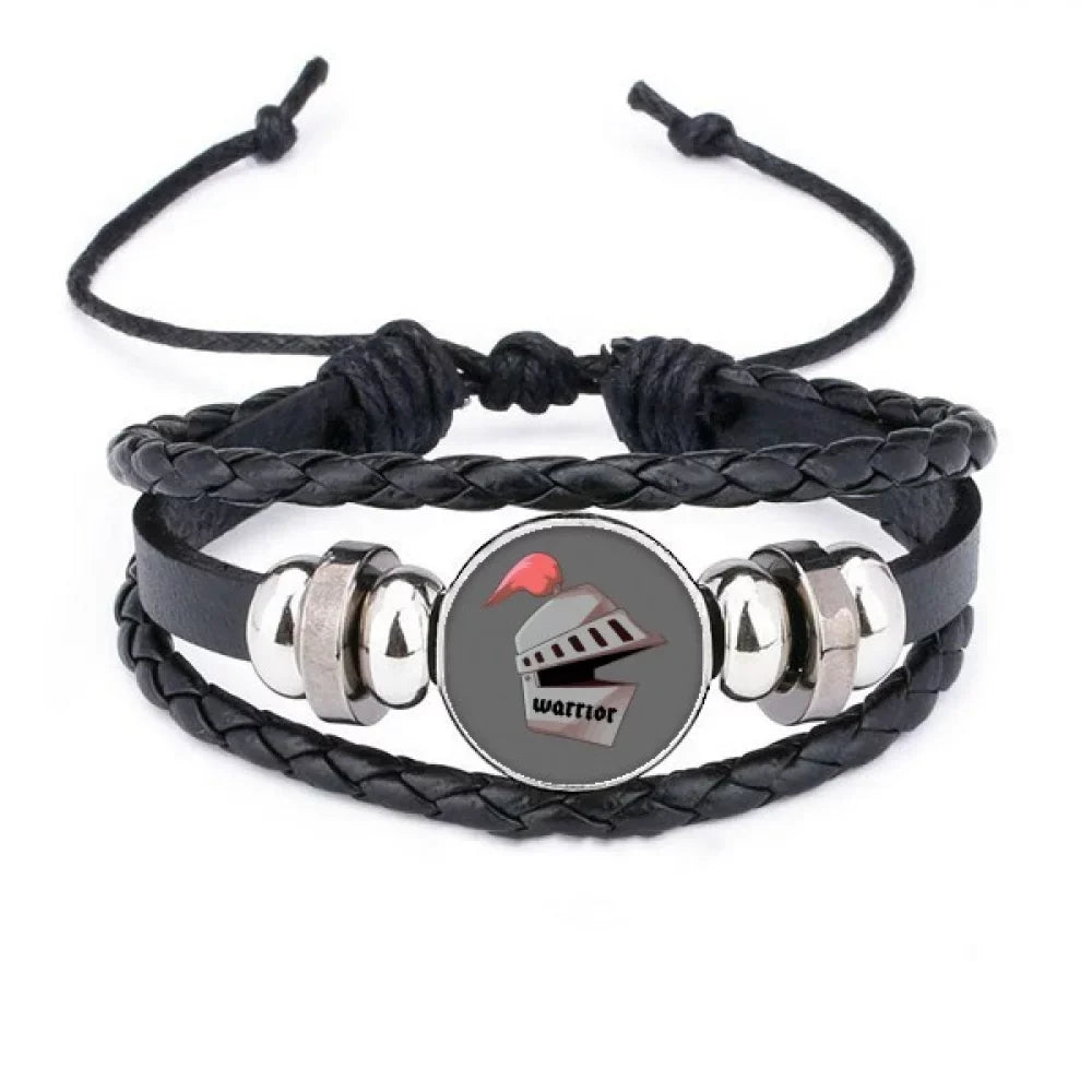 Leather Chevalier Braided Corselet Woven Bracelet Animation Wristband Rope