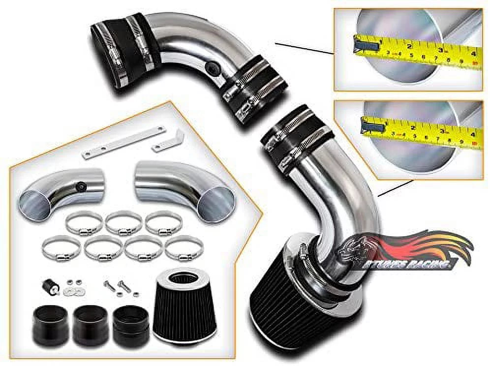 S10 Hombre Cold GMC / Combo BLACK 4.3L / Filter Blazer Kit Isuzu / Air Oldsmobile For 97-00 4.3L Rtunes 96-05 Bravada / Intake + 96-01 Racing Compatible Chevy 4.3L 96-05 Sonoma/Jimmy