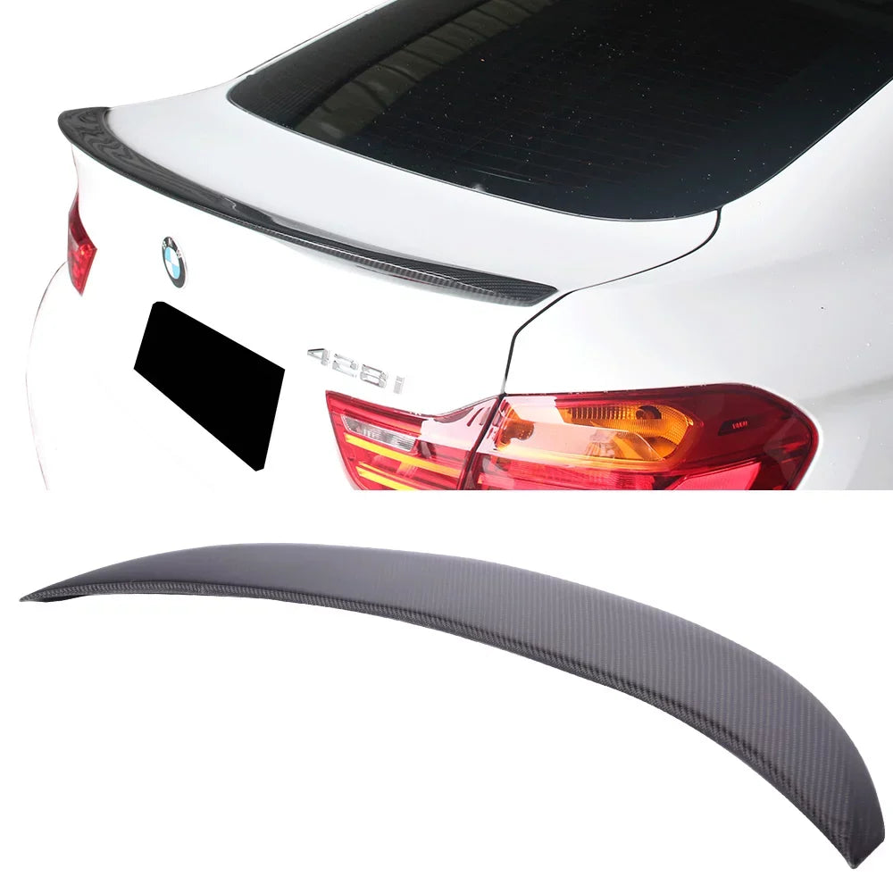 2015 15-20 Coupe 4 V Gran BMW Motorsports Compatible Rear 2020 4DR Carbon Wing Style F36 Spoiler 2018 2016 Ikon Trunk Fiber 2019 - Series 2017 with