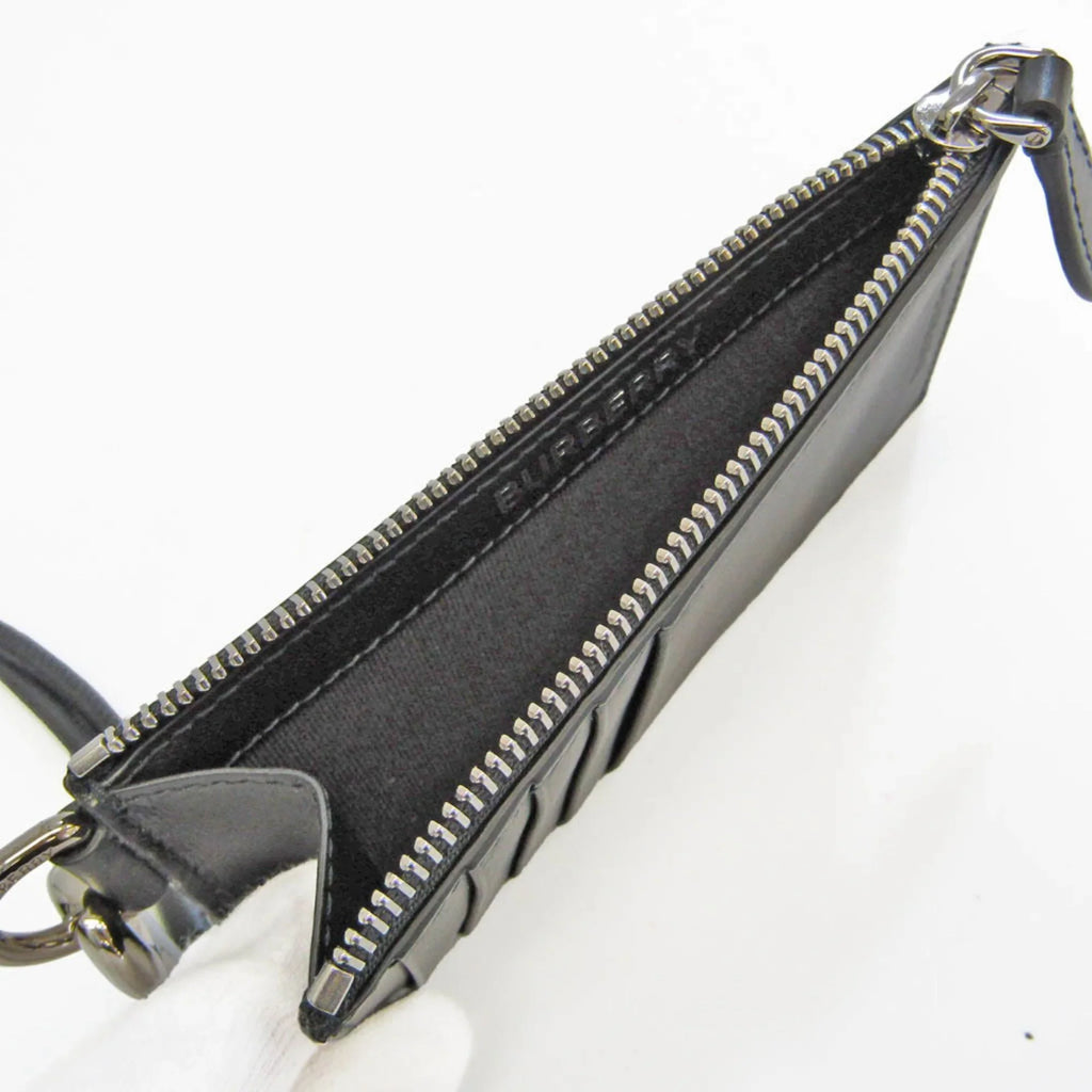 Pre-Owned 8051832 Card Burberry Coin Leather (Good) Case Case Black