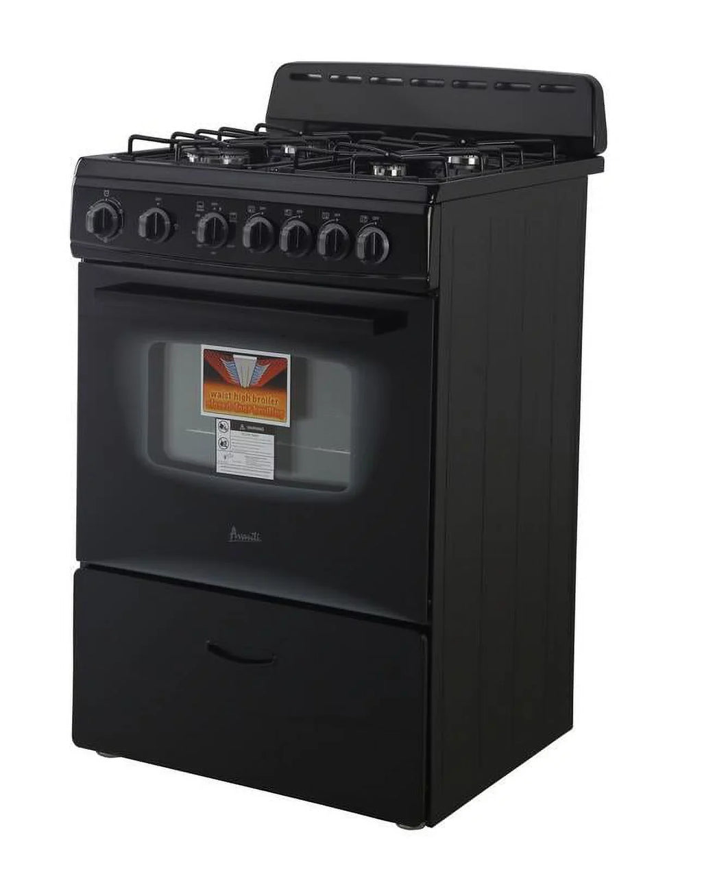 Range 24" Gas (GR2415CB) Oven, Compact in Black Avanti