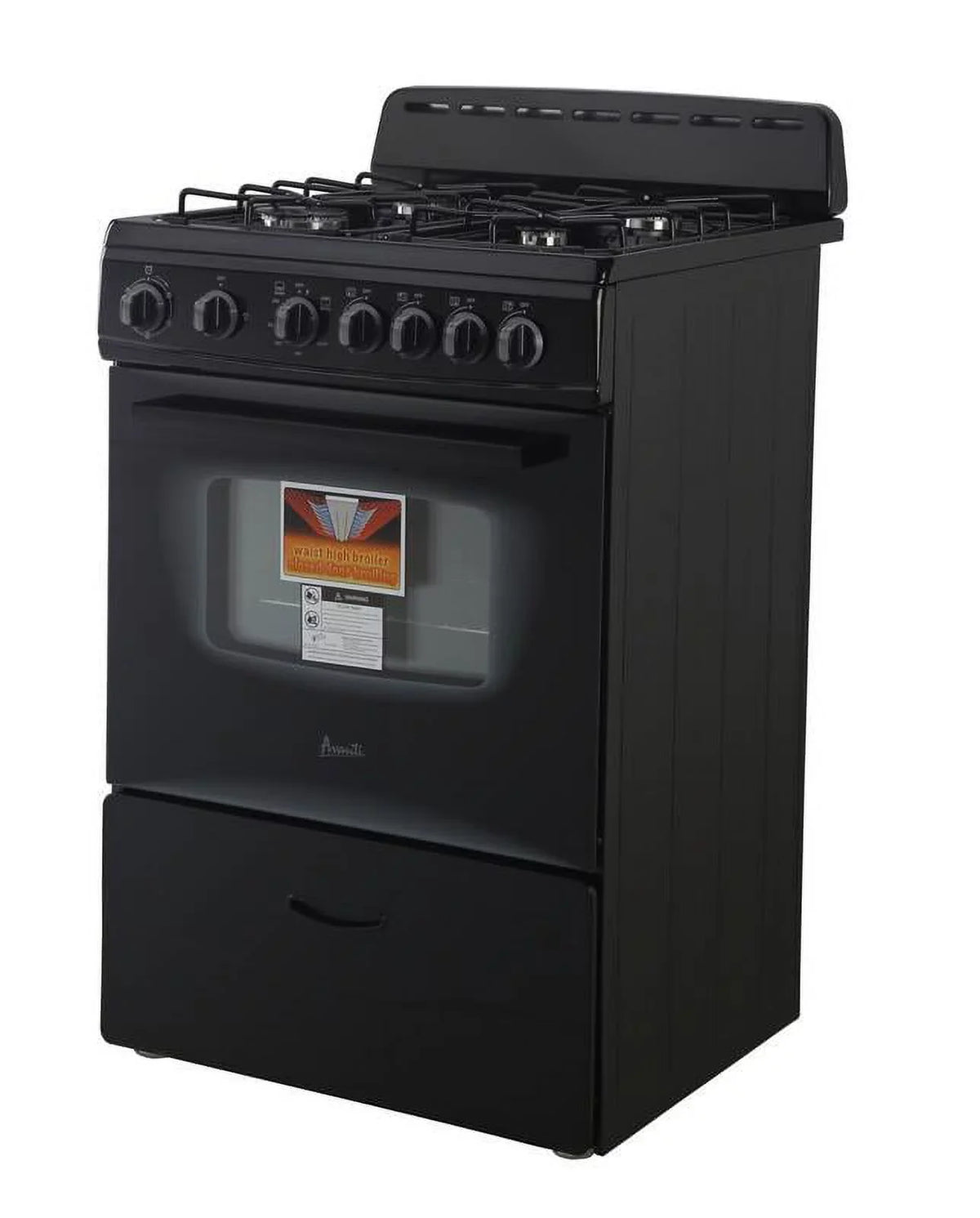 Range 24" Gas (GR2415CB) Oven, Compact in Black Avanti