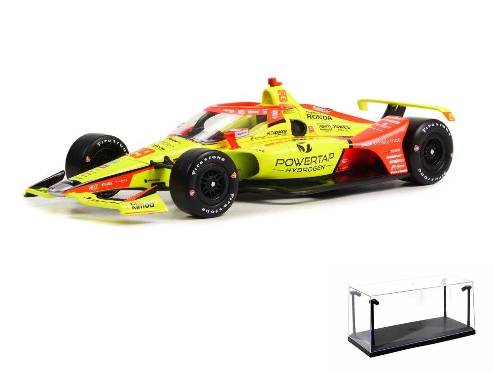 '- Diecast 11156 - DeFrancesco Greenlight #29 Car Scale Devlin w/LED Car - Display 1/18 IndyCar, Diecast Case NTT 2022