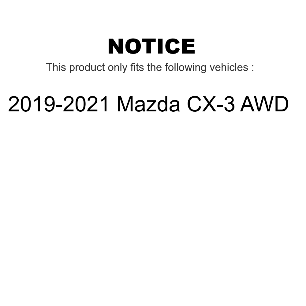 Kit K8F-102584 CX-3 Disc Rotors Brake - Rear 2019-2021 Semi-Metallic Mazda Auto For Pads And Front Transit AWD