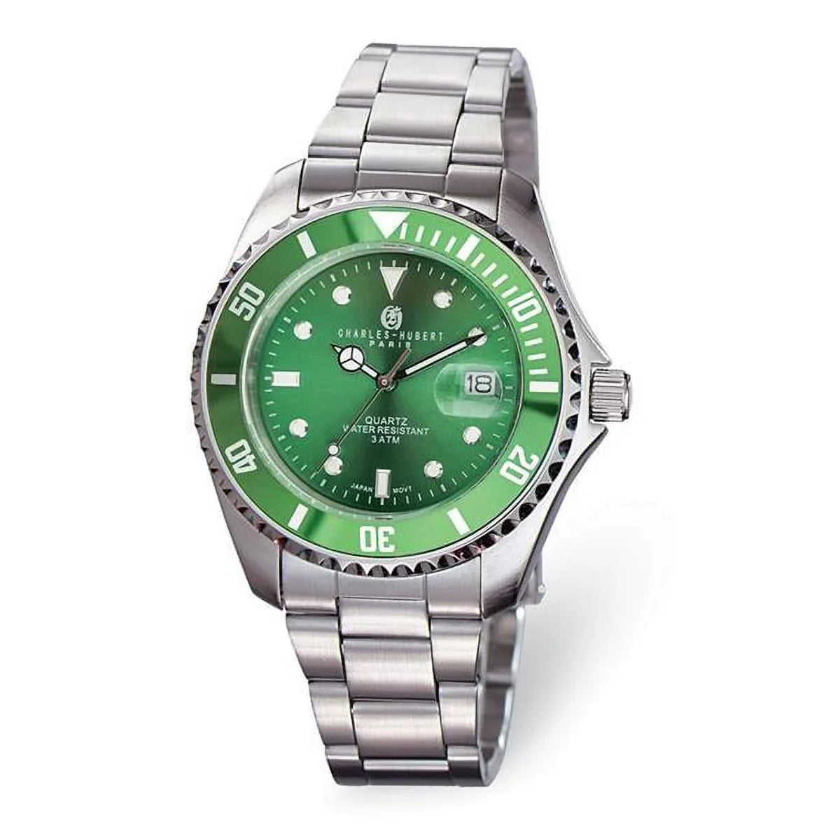 Watch Charles Gold Hubert Dial Green Steel Stainless Finest