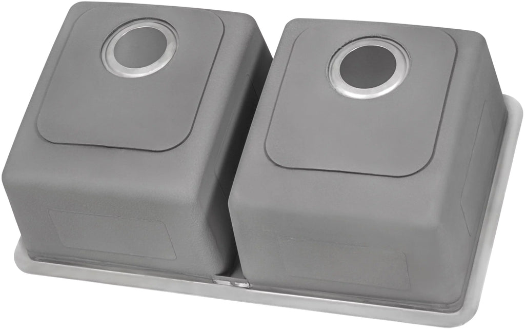 Stainless 16 Undermount in. Steel Kitchen Ruvati 31 Bowl 50-50 RVM5099 Double Gauge Sink USA