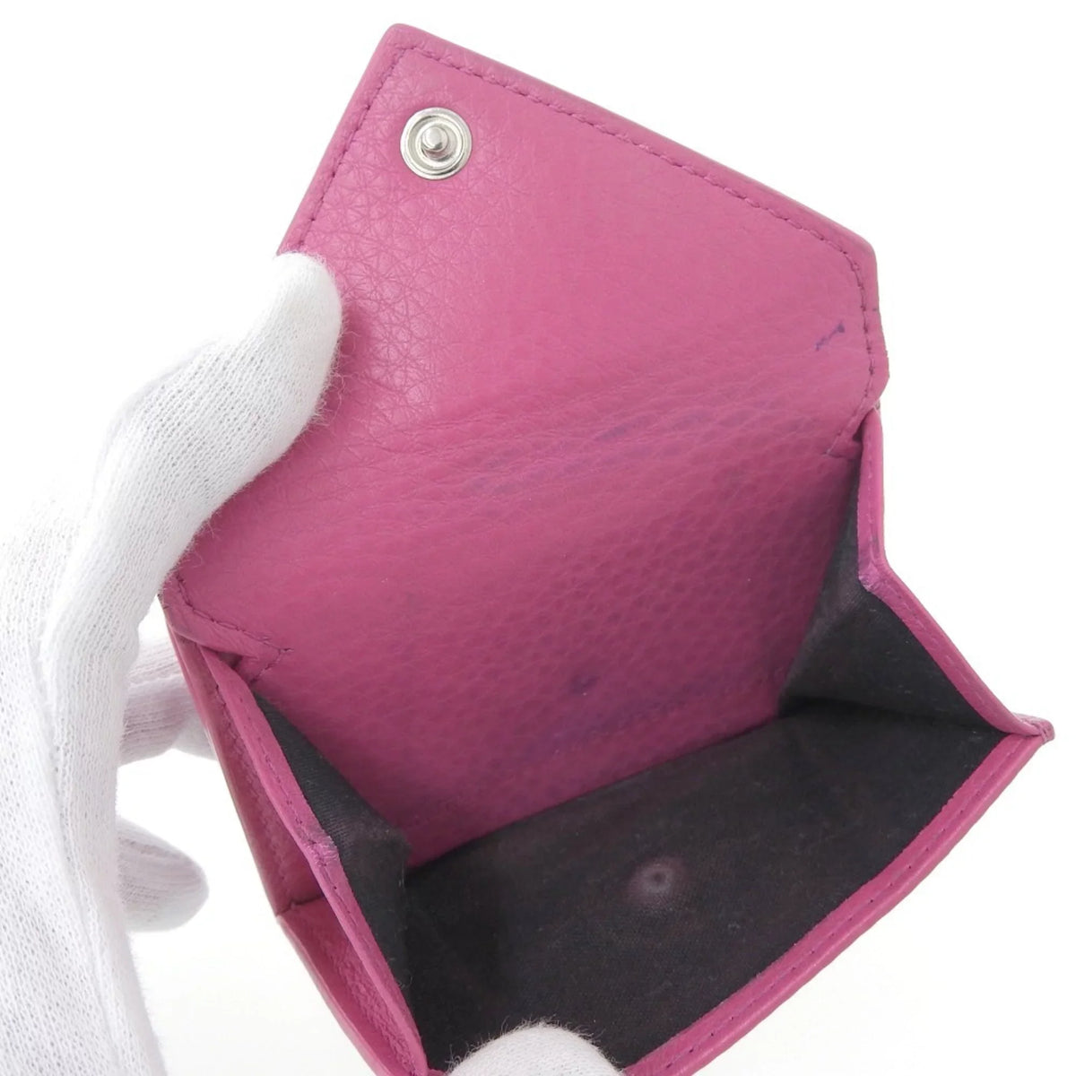 hook wallet (Good) BALENCIAGA paper tri-fold Balenciaga leather mini Pre-Owned with pink 391446