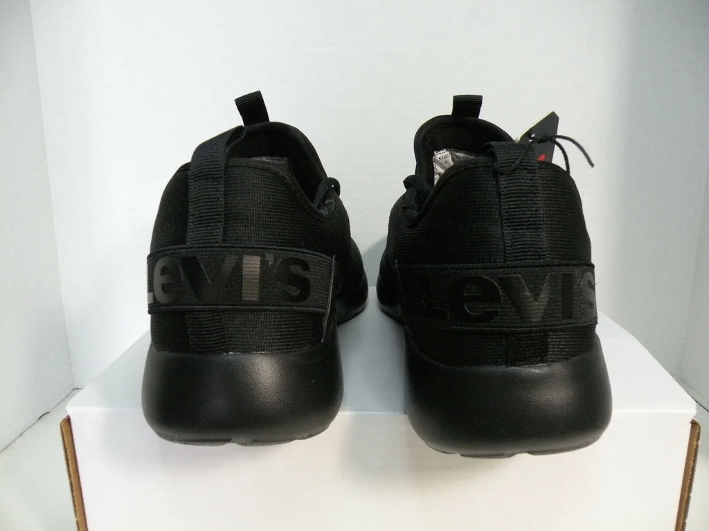 SNEAKERS LOW NEW TRAINERS SPORTS ATHLETIC LEVIS BLACK SHOES MEN 12 SIZE COMFORT