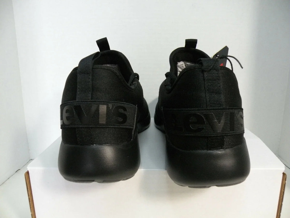 SNEAKERS LOW NEW TRAINERS SPORTS ATHLETIC LEVIS BLACK SHOES MEN 12 SIZE COMFORT
