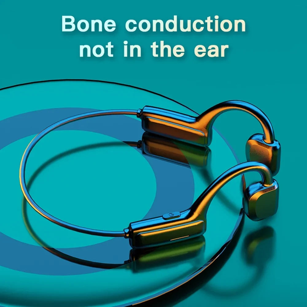 Bone Headset Conduction Wireless Outdoor 5.1 Sport Headphones Earbuds Bluetooth