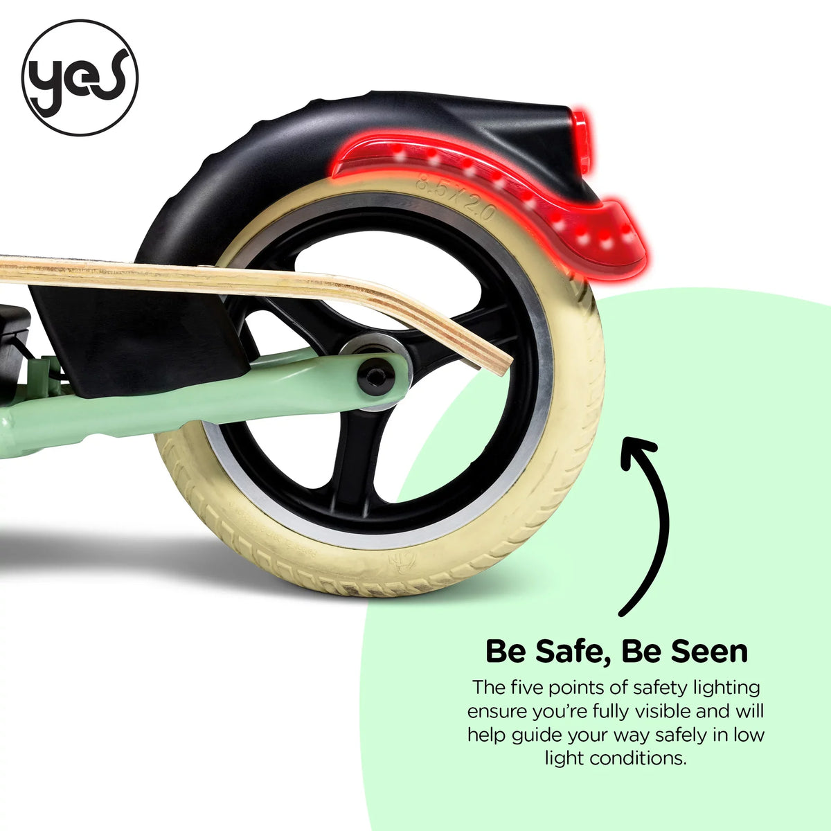 Yvolution (Green) LED Scooter Electric Adults for Display, YES Foldable Design