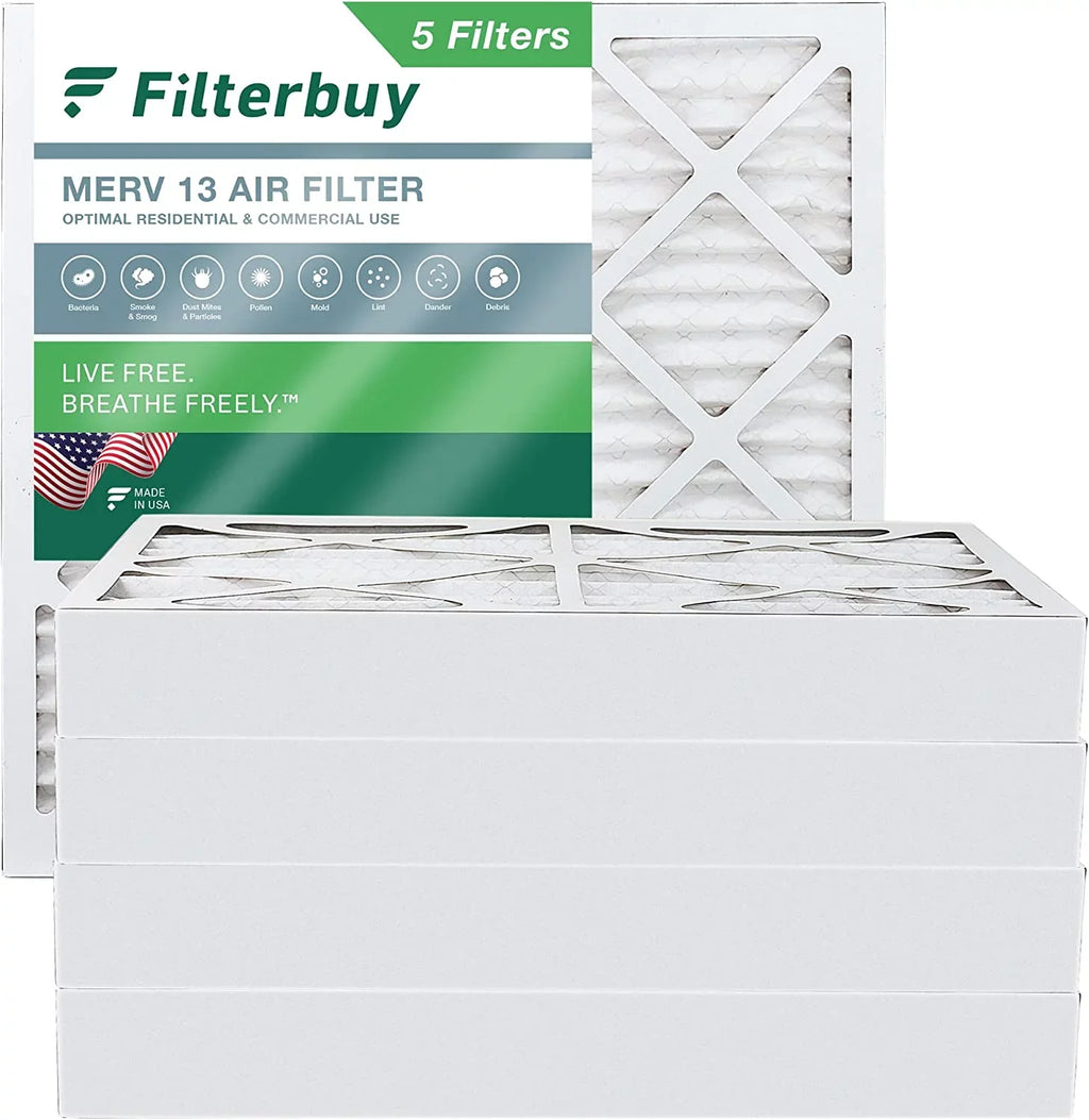 Furnace Filters HVAC 13 Pleated AC Air MERV (5-Pack) 20x20x4 Filterbuy