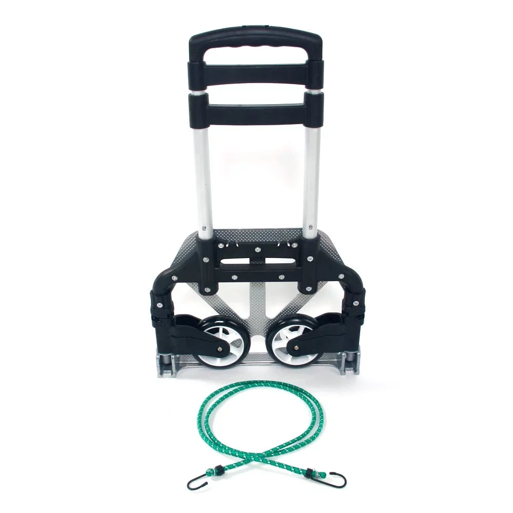 Foldable GoDecor Trolley, Telescopic for Rod, with Black Portable Luggage, Carry