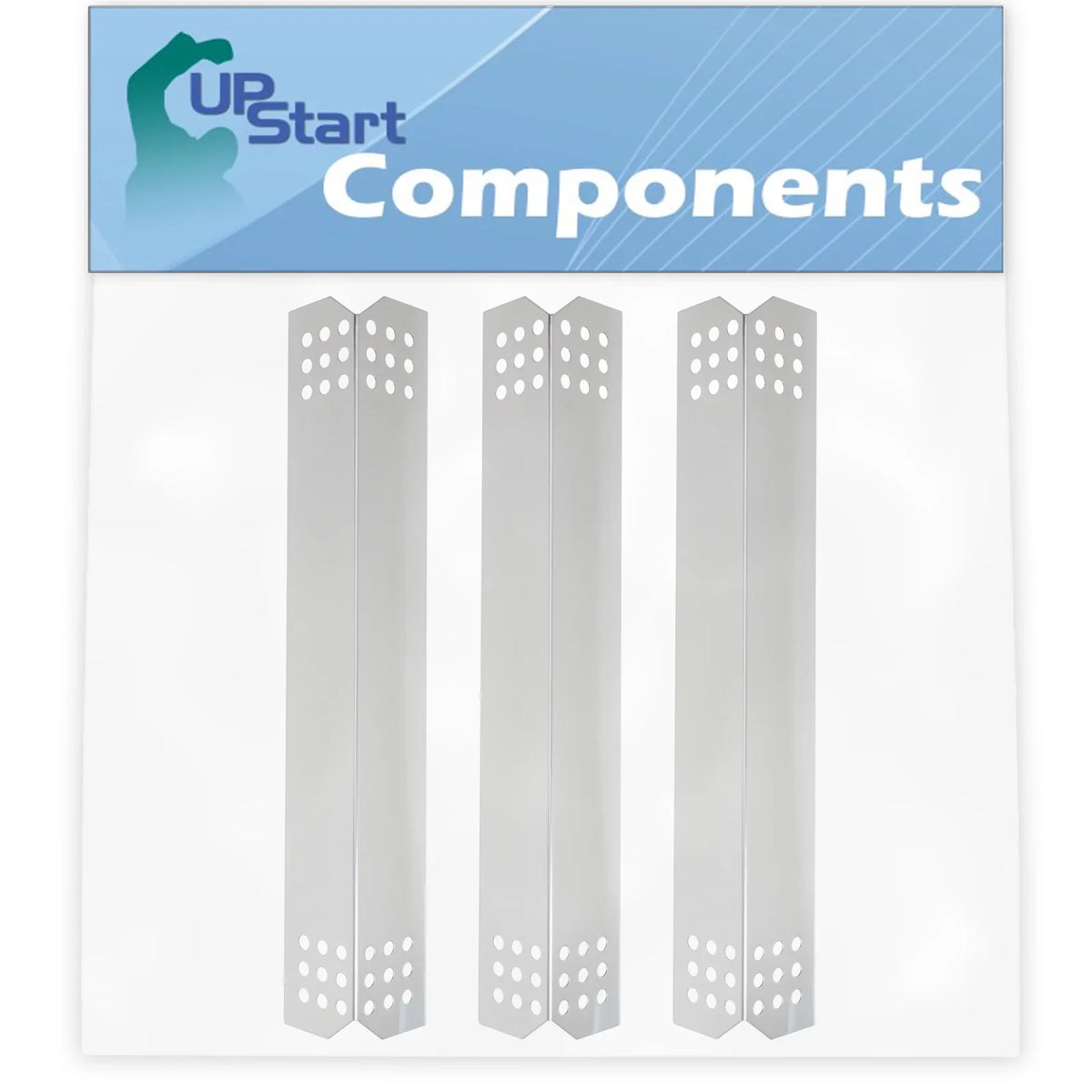1/8" - Bar, 720-0733 Shield Stainless Burner Old Bar, - Barbeque Compatible Kitchenaid Flavorizer Vaporizer Plate 3-Pack for Grill Tent Parts Tamer, Flame Replacement Heat BBQ Steel 16 Cover