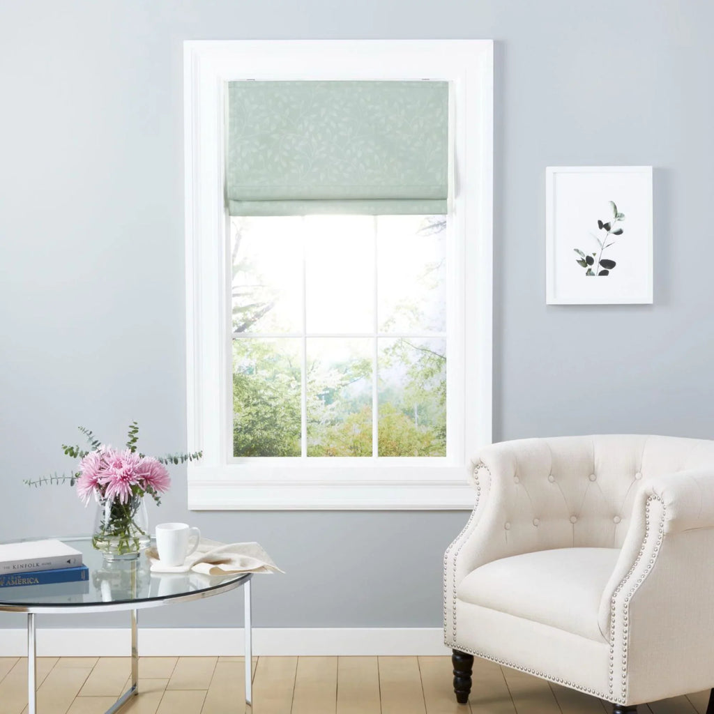 Exclusive Total Roman Bolan Sage Blackout Shade, 64", 31"x Botanical Home