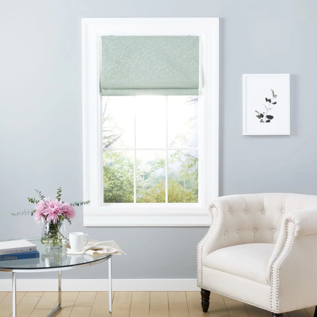 Exclusive Total Roman Bolan Sage Blackout Shade, 64", 31"x Botanical Home