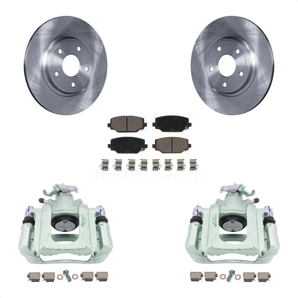 C/V For Rear Front Rotors Ceramic KC8-100707C Pads Disc Kit Auto And Caliper Dual Ram With 2012 Brake Piston Transit