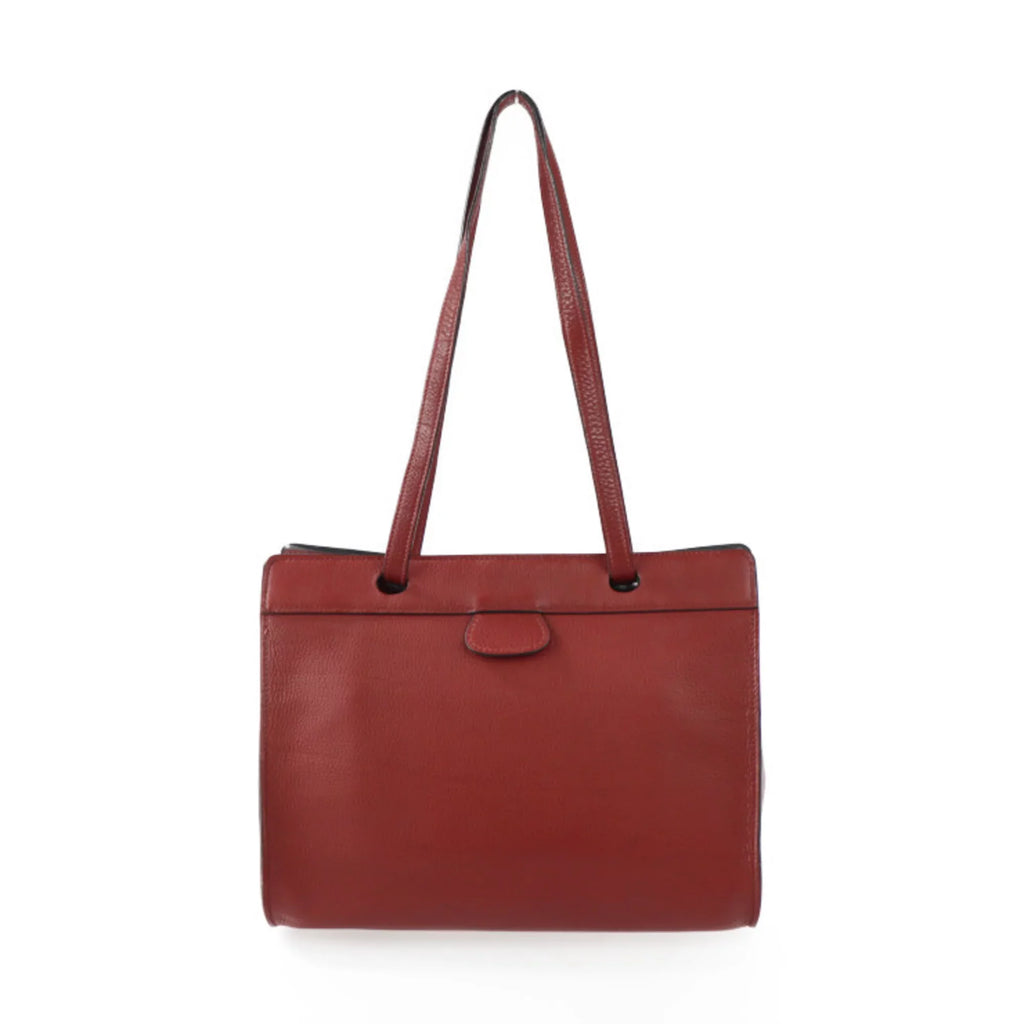 □E Museau stamp Ash (Good) Rouge Taurillon Shoulder bag HERMES Tote Hermes Pre-Owned Clemence