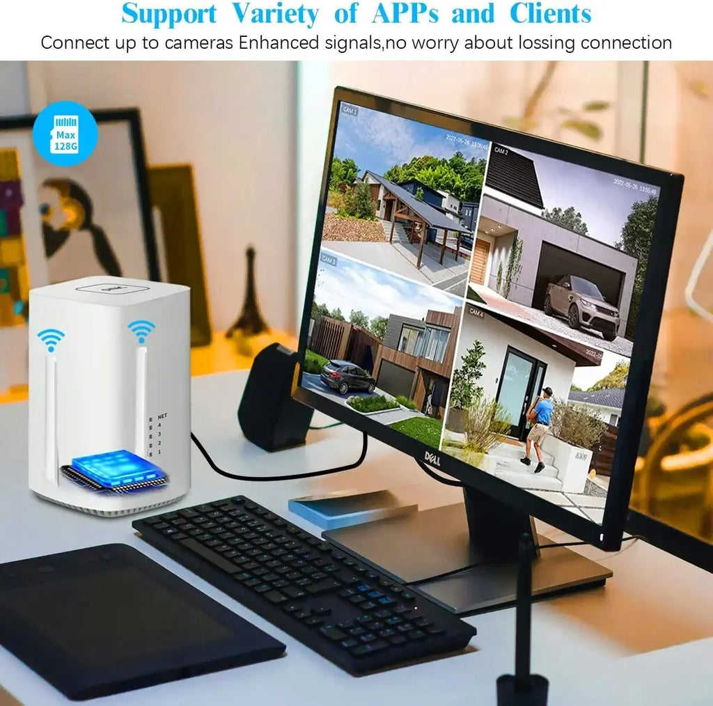 Dual 3.0MP Wire-Free 2-Way Audio Antennas, Rechargeable {100% Wireless with Powered} Camera Solar Batteries camera Solar with system, 2K Powered 2pcs