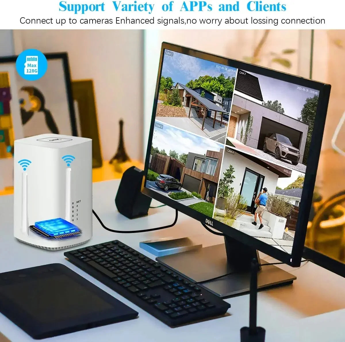 Dual 3.0MP Wire-Free 2-Way Audio Antennas, Rechargeable {100% Wireless with Powered} Camera Solar Batteries camera Solar with system, 2K Powered 2pcs