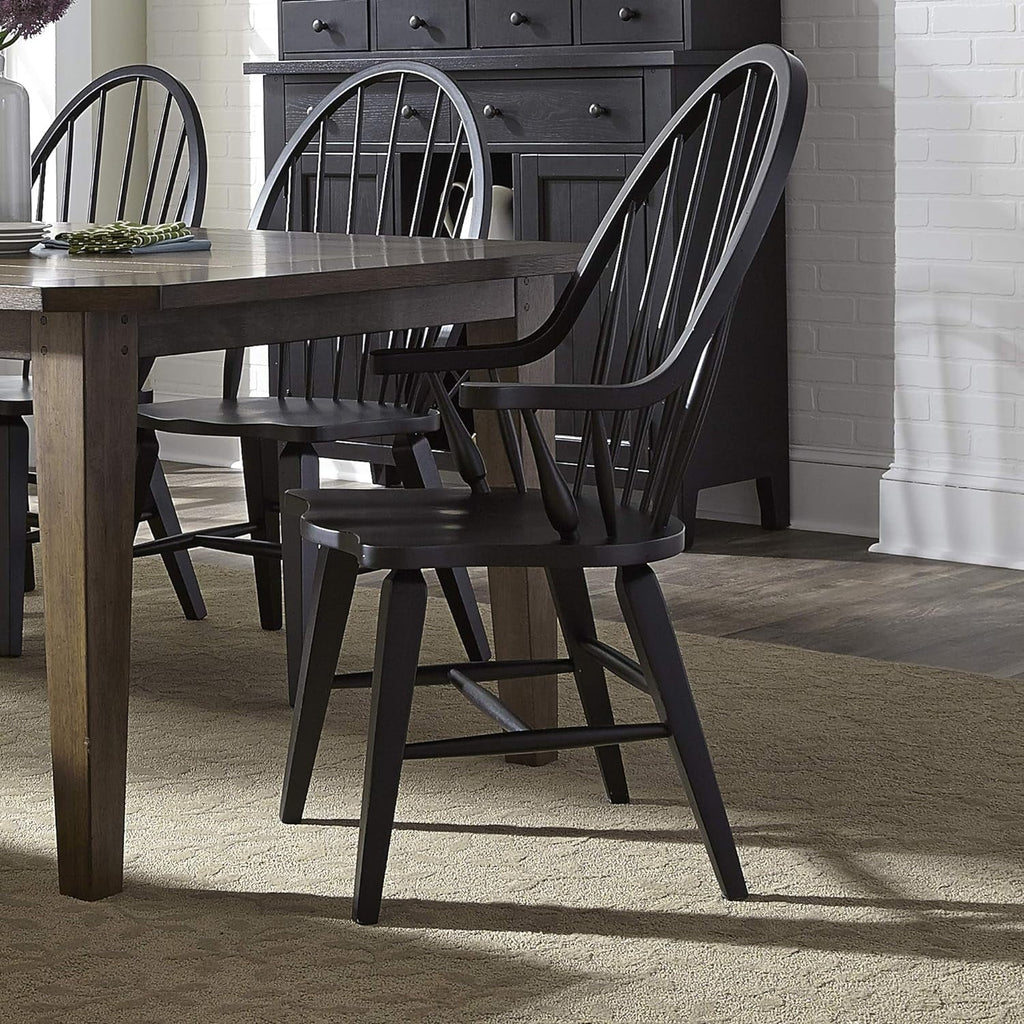 Chair, X Windsor Arm D25 Black H41, Back X W25