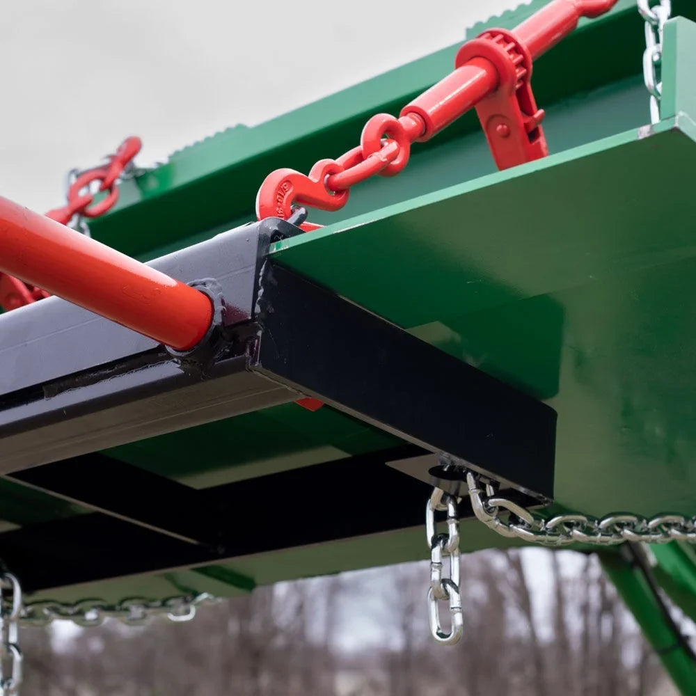 Attachments Conus Bucket Steer Attachment, Tines, Loader 43" Prong Universal Hay Front 2 and Included Ratchet Spear Capacity, Attachment, Skid Titan Chains Dual Tractor Binders LB Bale 3000 HD