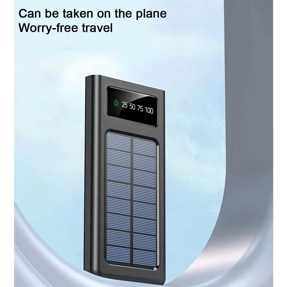 Bank Power Solar External 9000000mAh Battery Portable Charger Waterproof