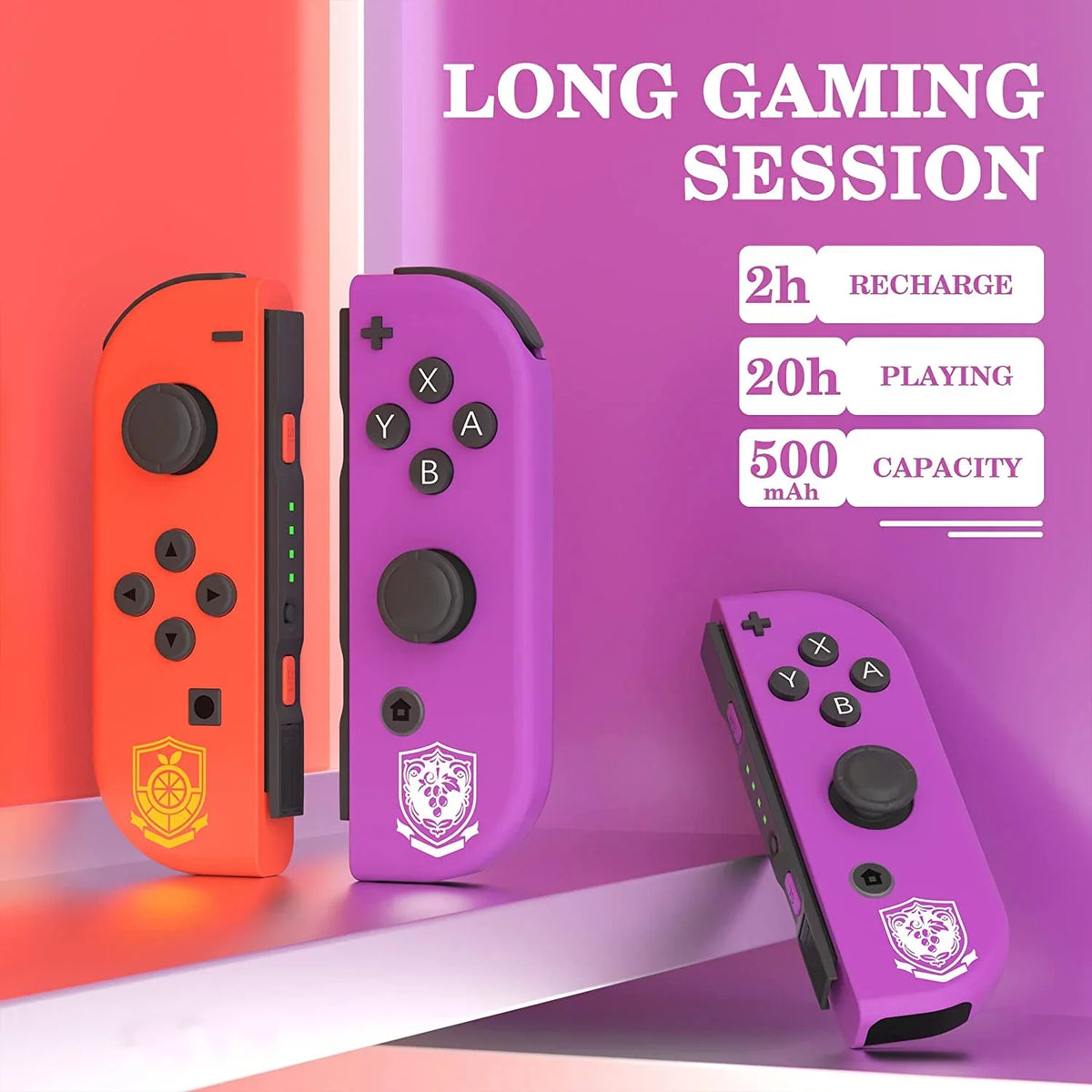 Dual Violet Switch - Controller,Support with Control Controllers,Compatible Scarlet Vibration/Wake-up/Motion Nintendo Switch
