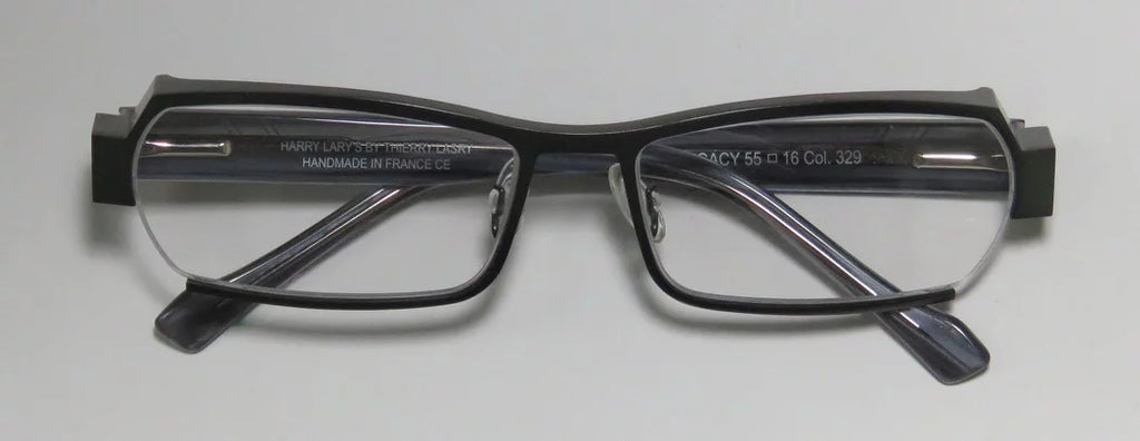 SAGE MENS FULL-RIM EYEGLASSES/SPECTACLES TRANSPARENT 55-16-0 COMFORT NEW DEMO DESIGNER LARY'S / LENSES HARRY FLEXIBLE HINGES ULTIMATE GRAY SPECIAL LEGACY FRAME