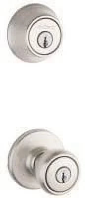 Cylinder K6 Tylo Combo Pack, Kwikset Deadbolt Entry Nickel Kwikset 15 Satin and by CP Knob 690T Single