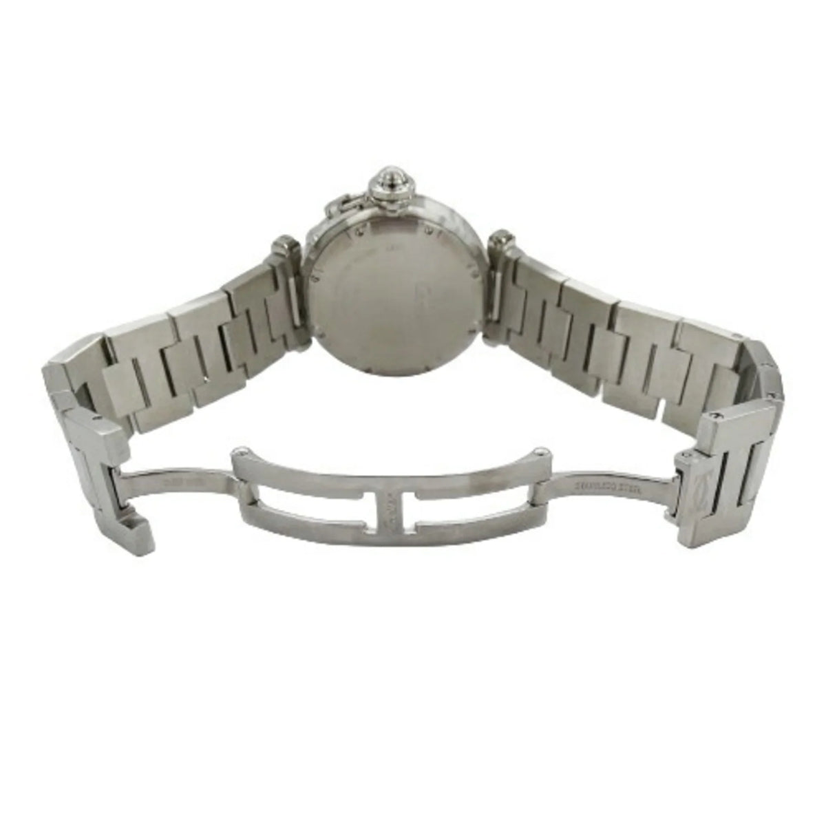 Stainless Miss Steel, Pasha SS, Polished Quartz, (Good) Ladies W3140007, Silver, Watch, Pre-Owned Cartier
