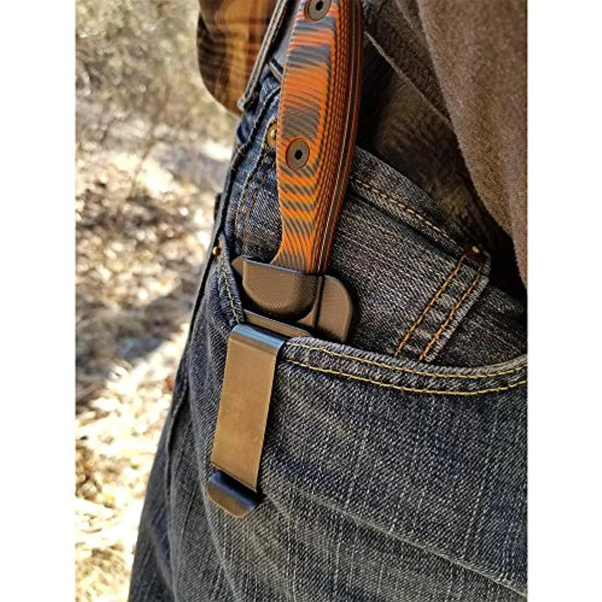 Xancudo Knife Fixed Knives Blade G10 S35VN & ESEE XAN2-006 Stainless Orange/Black Steel