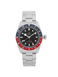 Dial Heritage Black Watch Steel 79830RB Black Automatic Mens GMT Tudor Bay