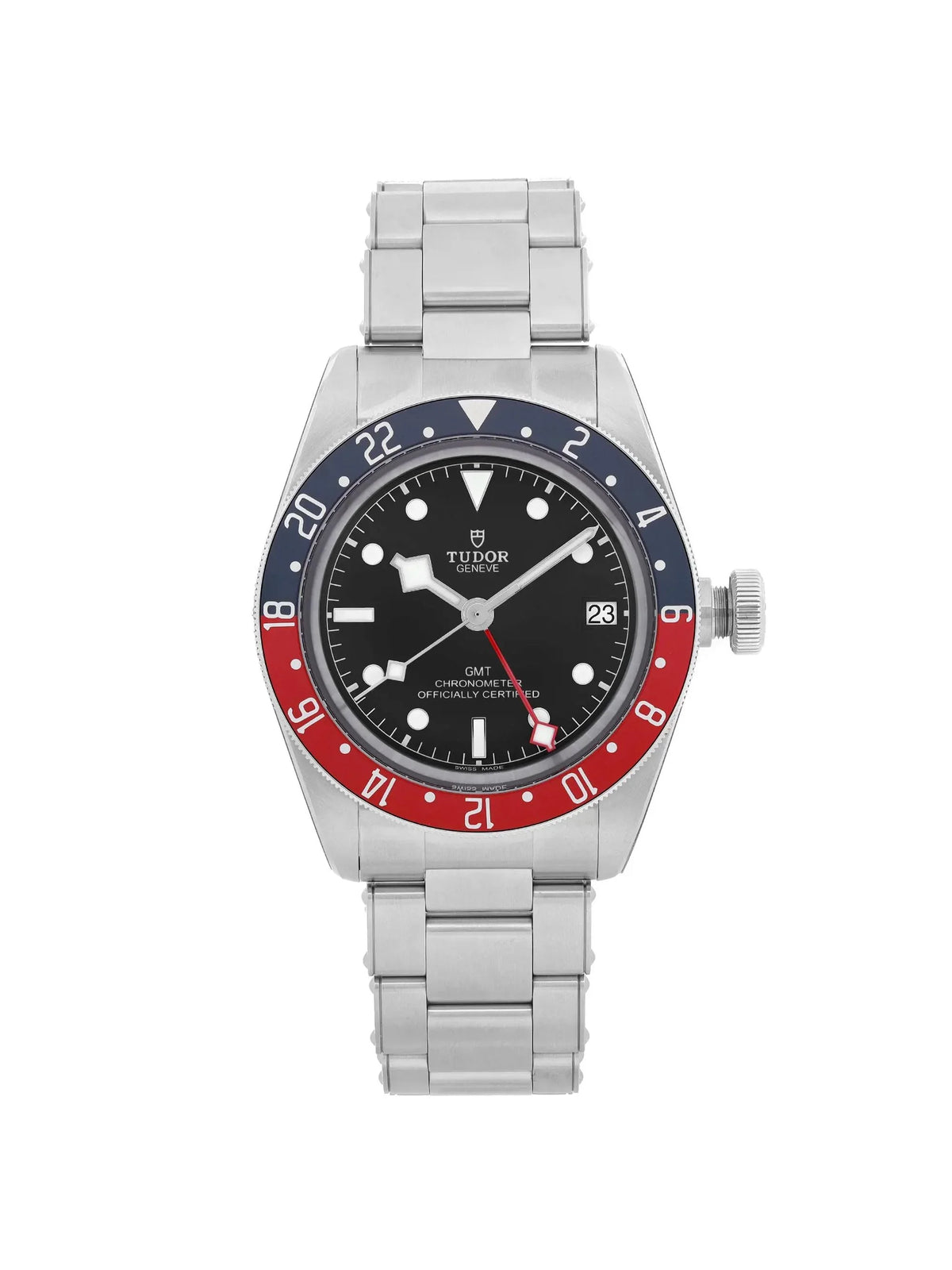Dial Heritage Black Watch Steel 79830RB Black Automatic Mens GMT Tudor Bay