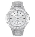 Diamonds Your Out Choice!! Baguette King. Mens is for Better Oversized The Diamonds Oblong Your Style!! Bigger Bling-ed (Silver Metal - Luxurious - or Watch Silver) ST10316CE