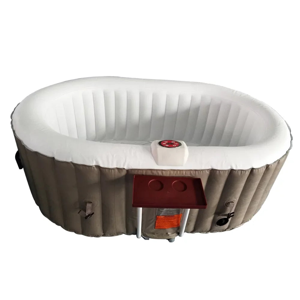 Person 145 ALEKO Cover Gallon with Oval 2 Hot Brown Jetted Inflatable Tub