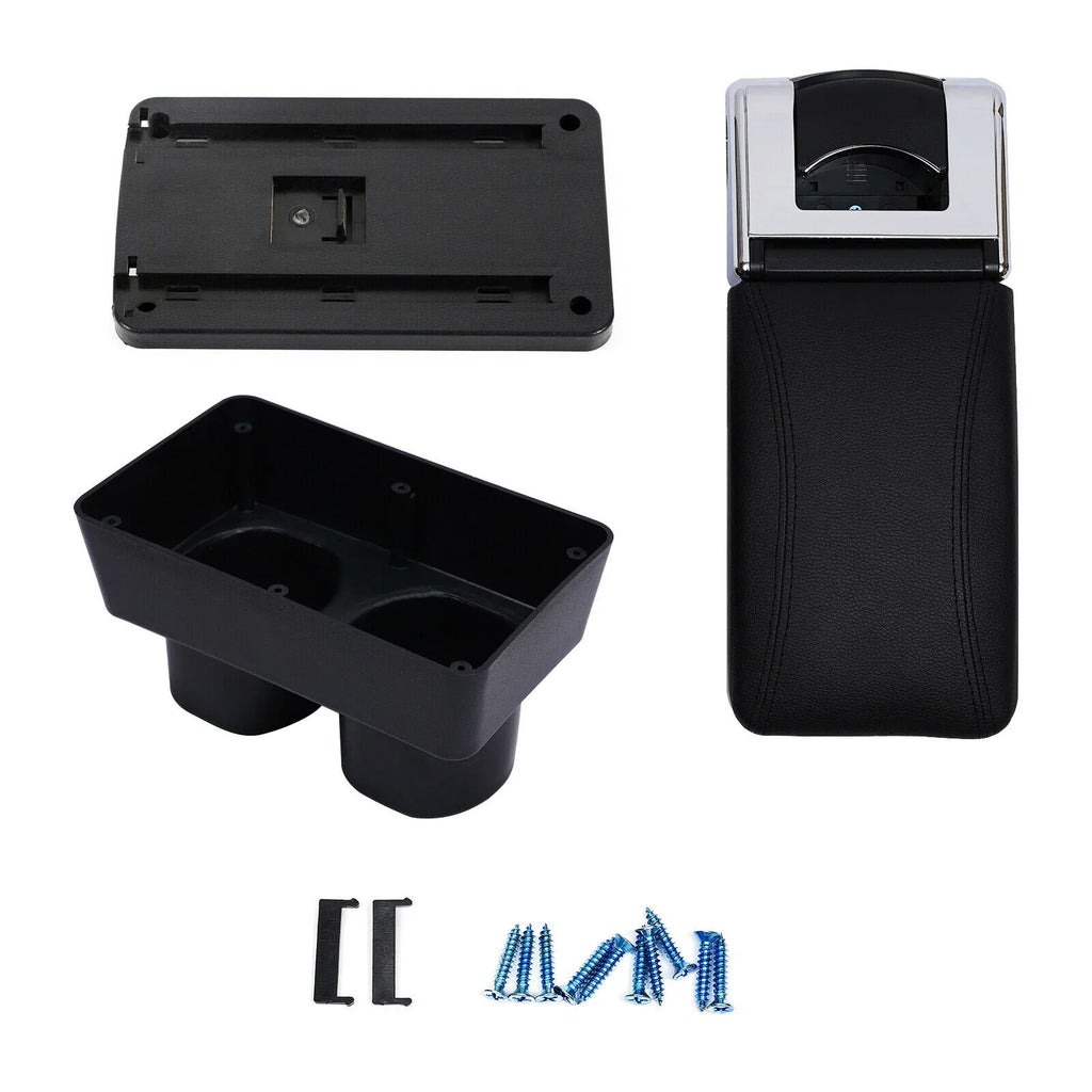 ZhdnBhnos Black Box Storage Rest 2007-2011 Console Car Holder Rotatable For Center Nissan Arm Container Armrest Versa/Tiida/Latio