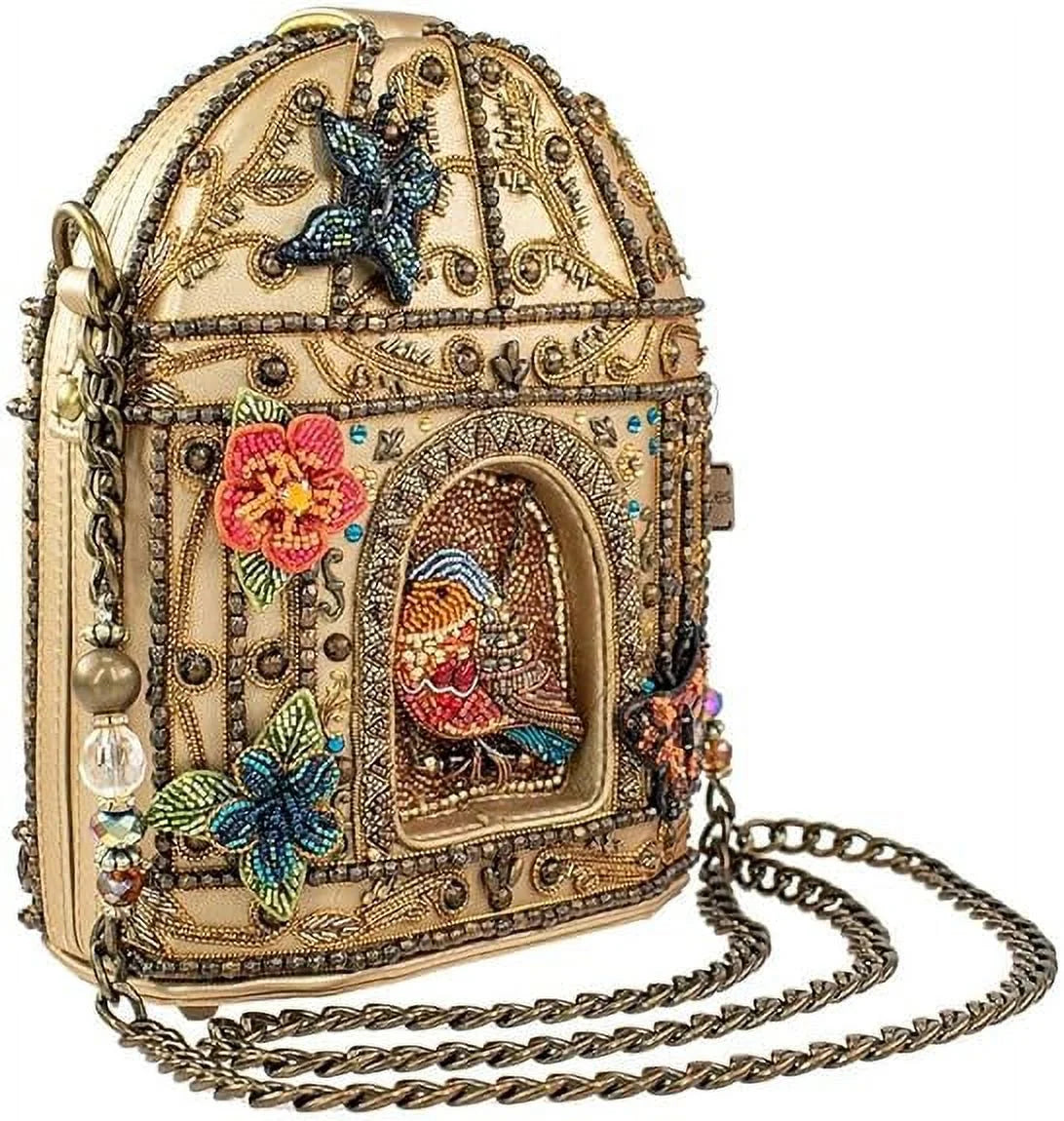 Handbag, Beaded Don't Cagey Multi Mary Frances Crossbody Birdcage Be