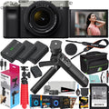 Accessories Body 2x with Wireless Battery + F4-5.6 Deco Vlogger + 28-60mm Bag + Gear Shooting Grip Remote a7C w. Full Bundle Kit GP-VPT2BT Camera ILCE7CL/S & ACCVC1: Frame Mirrorless Sony Silver Lens