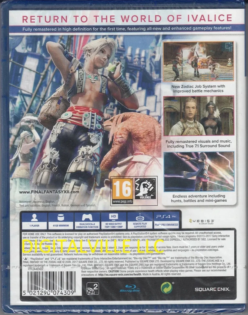 Brand Sealed 4 Final PlayStation XII Factory Age New Sony PS4 Zodiac Fantasy The