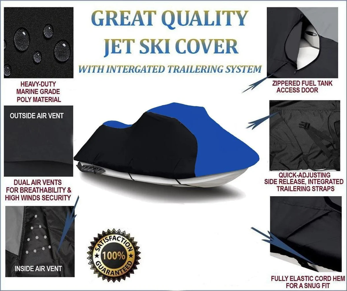 / XLT Ski 2004 Compatible Cover 1200 800 Wave 2001 2002 / for 2004 2003 Watercraft Jet BLUE 2002 PWC HEAVY-DUTY YAMAHA BLACK 2003 2005 Runner Cover