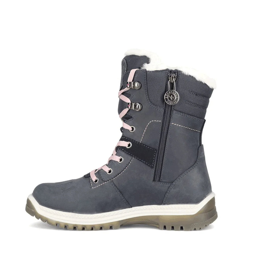 May (M) Women's Round Waterproof 7 Outsoles Size Santana Toe Canada Side-Zip Night/Peony, Non-Slip Boots,