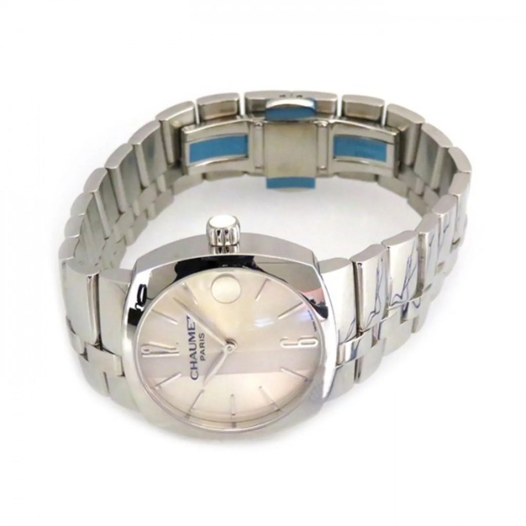 silver Chaumet (Good) watch Dandy Pre-Owned dial ladies CHAUMET W1166029K Miss