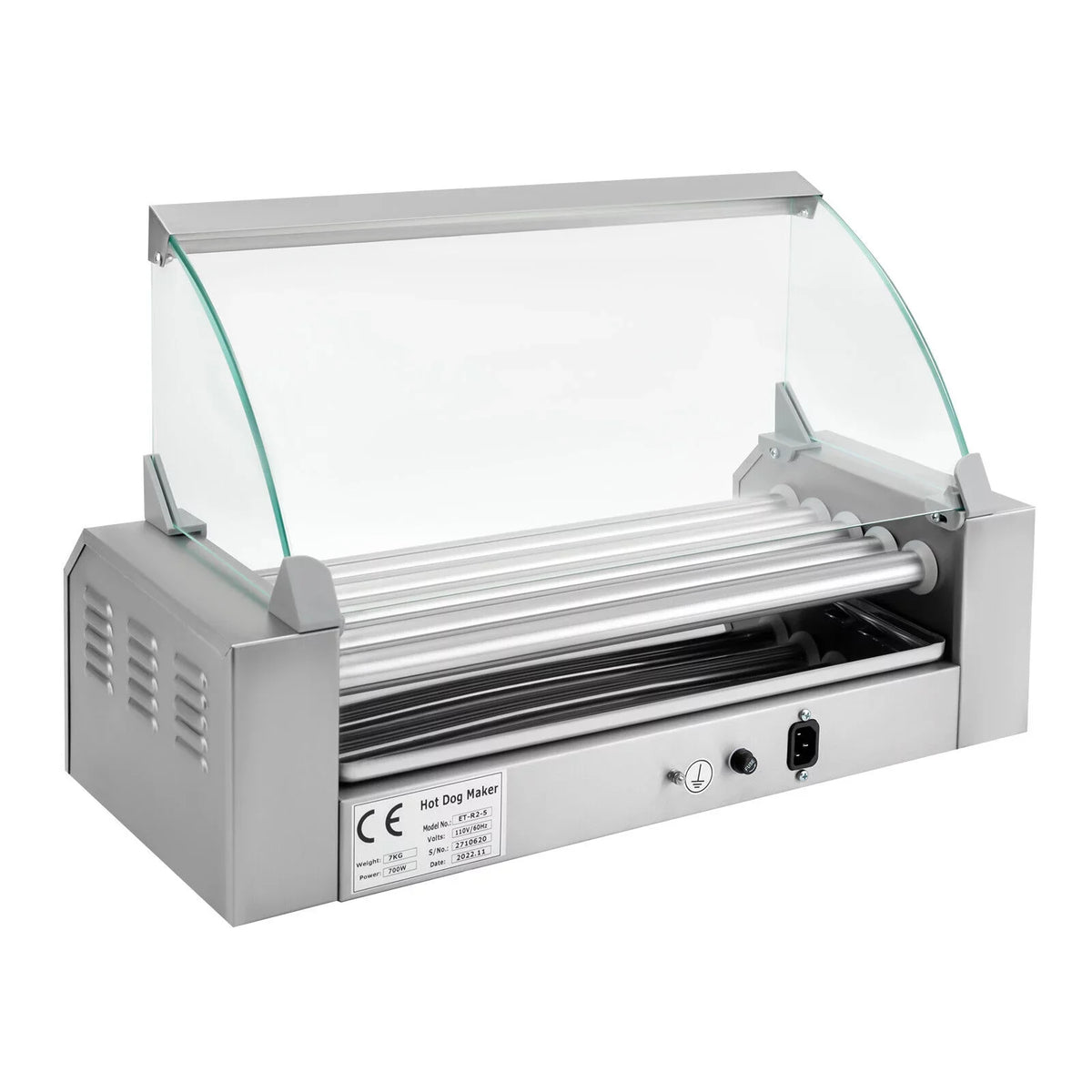 Rollers Stainless Dog 0-250℃ Machine Grilling W/5 110V 12-Hot Set DENEST Sausage Holds