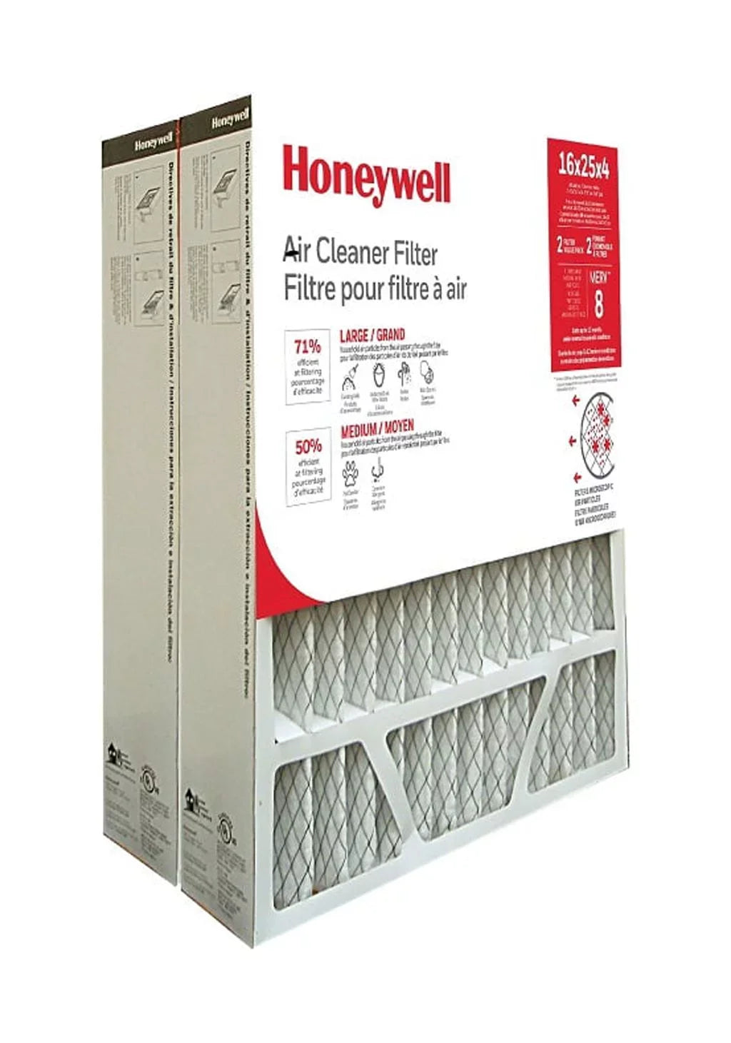 Pack) MERV High - (2-ct Value - 16x25x4 Efficiency Air in Cleaning Filter 8