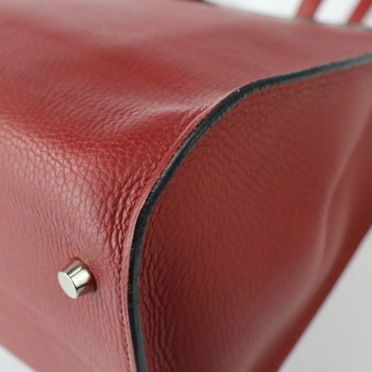 □E Museau stamp Ash (Good) Rouge Taurillon Shoulder bag HERMES Tote Hermes Pre-Owned Clemence