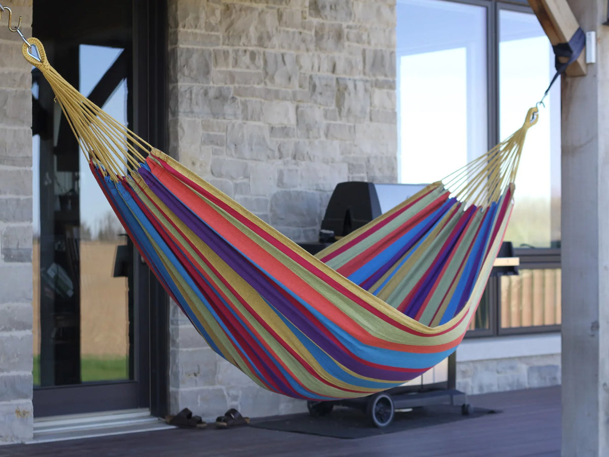 The Striped Hamptons and Person Yellow Hammock Collection 144” Purple Style Brazilian Two
