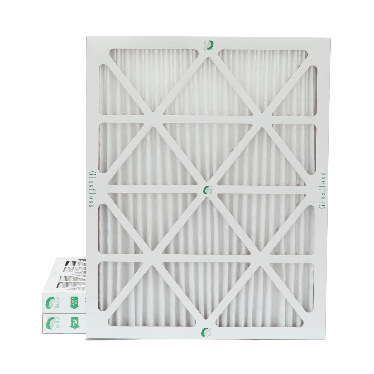 of Air Filters Actual 18x20x2 3 MERV Pleated 2" Size: Pack by 10 x 17-1/2 x 19-1/2 1-3/4 Inch Glasfloss.