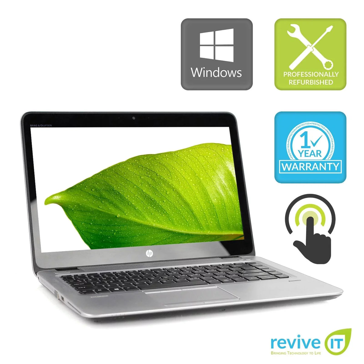 EliteBook Used Home G3 Yr Graphics Touch 1 B A10 14" 256GB SSD HP 10 Dedicated Laptop 8GB Screen 745 Win M.2 Wty v.WCB