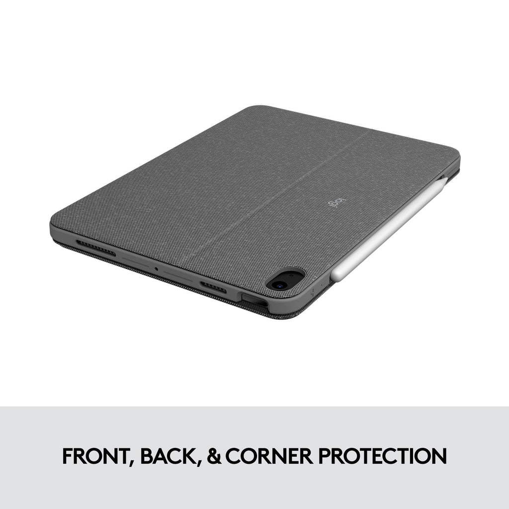 5th Restored Touch (4th, gen Air 2022) Keyboard Case, 2020, iPad (Refurbished) - Combo Oxford Gray Logitech